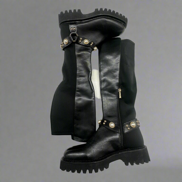 Karl Lagerfeld Shoes - Karl Lagerfeld Paris Tall Black Boots - New Without Box Size 5.5